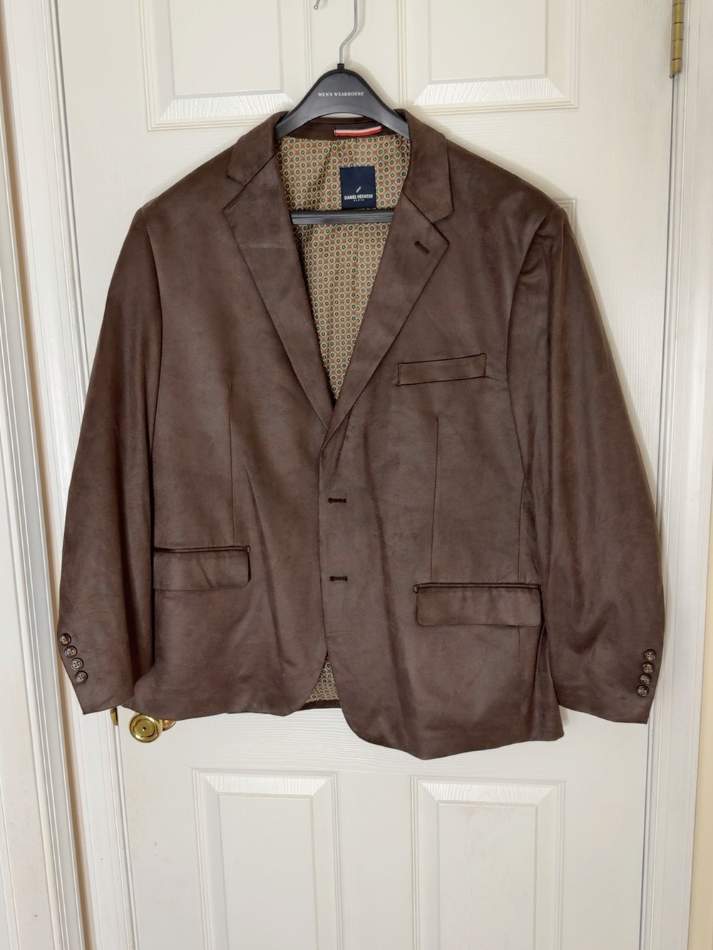 Daniel Hechter Brown Suede-Style Men's Blazer